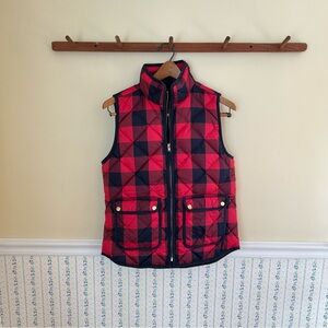 J. Crew Plaid. Puffer Vest Jacket